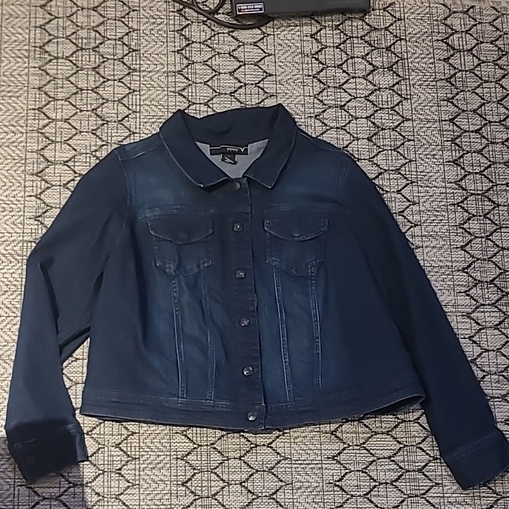 Venezia Women's Size 22 Denim Jacket in Dark Blue